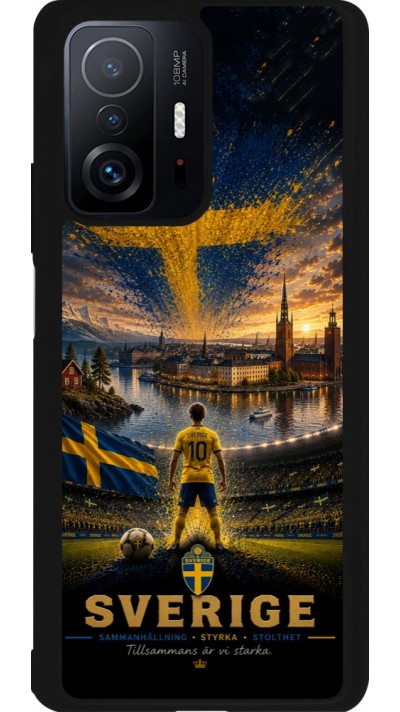 Xiaomi 11T Case Hülle - Silikon schwarz Fussball Schweden splash 2026