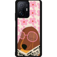 Xiaomi 11T Case Hülle - Silikon schwarz Dog with newspaper 2026