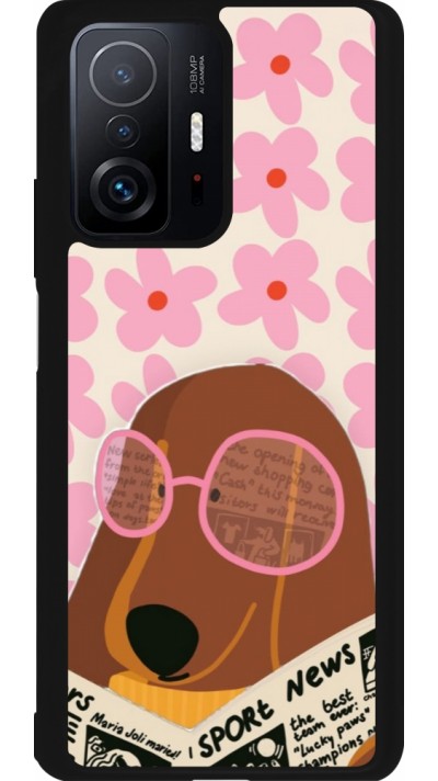 Xiaomi 11T Case Hülle - Silikon schwarz Dog with newspaper 2026