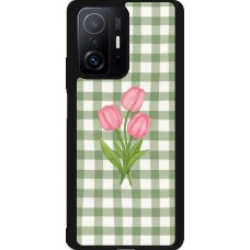 Xiaomi 11T Case Hülle - Silikon schwarz Green vichy tulips 2026