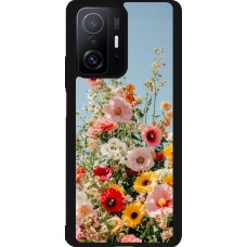 Xiaomi 11T Case Hülle - Silikon schwarz Spring flowers 2026