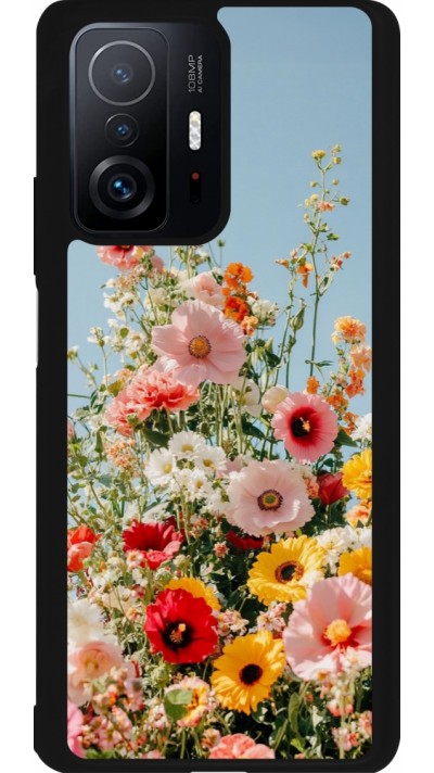Xiaomi 11T Case Hülle - Silikon schwarz Spring flowers 2026
