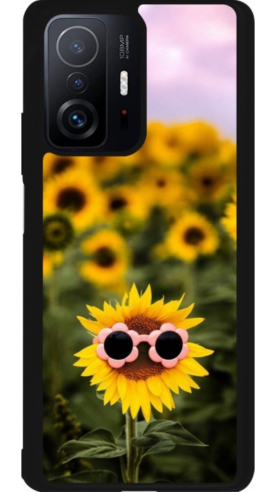 Xiaomi 11T Case Hülle - Silikon schwarz Sunflower with glasses 2026