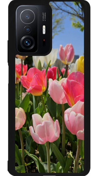 Xiaomi 11T Case Hülle - Silikon schwarz Tulips 2026
