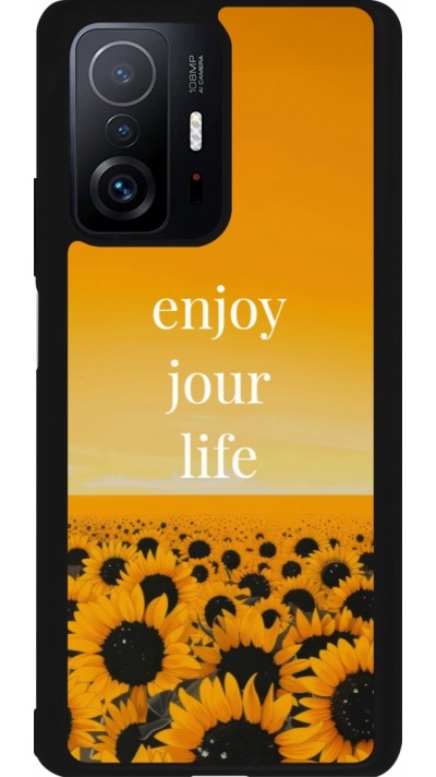 Xiaomi 11T Case Hülle - Silikon schwarz Summer 2025 Enjoy your life