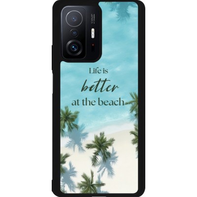 Xiaomi 11T Case Hülle - Silikon schwarz Summer 2025 Life is better at the beach