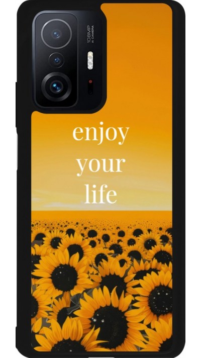 Xiaomi 11T Case Hülle - Silikon schwarz Summer 2026 Enjoy your life