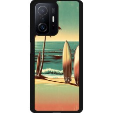 Xiaomi 11T Case Hülle - Silikon schwarz Surf Paradise