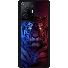 Xiaomi 11T Case Hülle - Silikon schwarz Tiger Blue Red