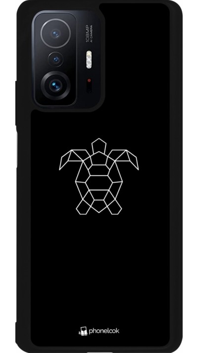 Xiaomi 11T Case Hülle - Silikon schwarz Turtles lines on black