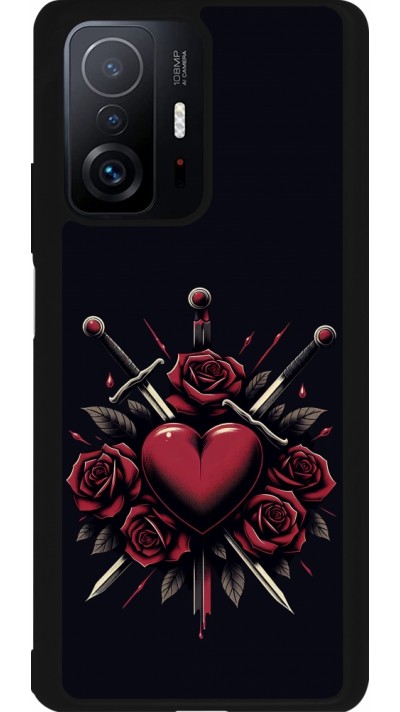 Xiaomi 11T Case Hülle - Silikon schwarz Valentine 2024 gothic love