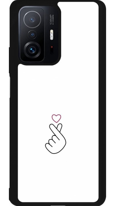 Xiaomi 11T Case Hülle - Silikon schwarz Valentine 2024 heart by Millennials