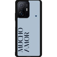 Xiaomi 11T Case Hülle - Silikon schwarz Valentine 2024 mucho amor azul