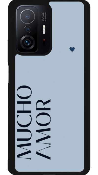 Xiaomi 11T Case Hülle - Silikon schwarz Valentine 2024 mucho amor azul