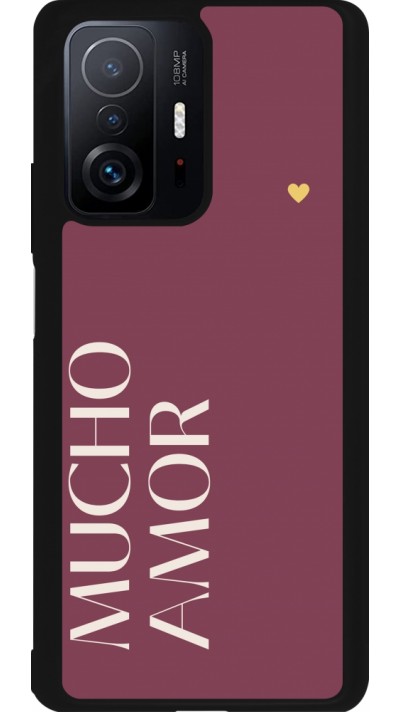 Xiaomi 11T Case Hülle - Silikon schwarz Valentine 2024 mucho amor rosado