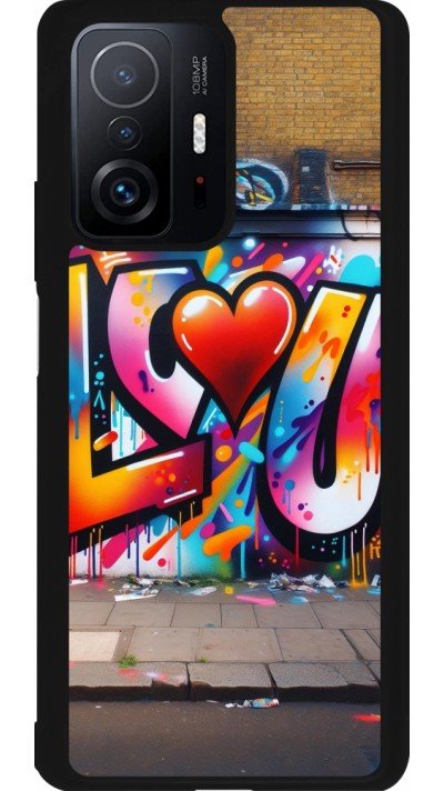 Xiaomi 11T Case Hülle - Silikon schwarz Valentin 2025 Liebe U Tag