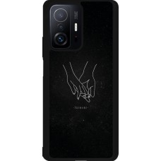 Xiaomi 11T Case Hülle - Silikon schwarz Valentine 2023 hands forever