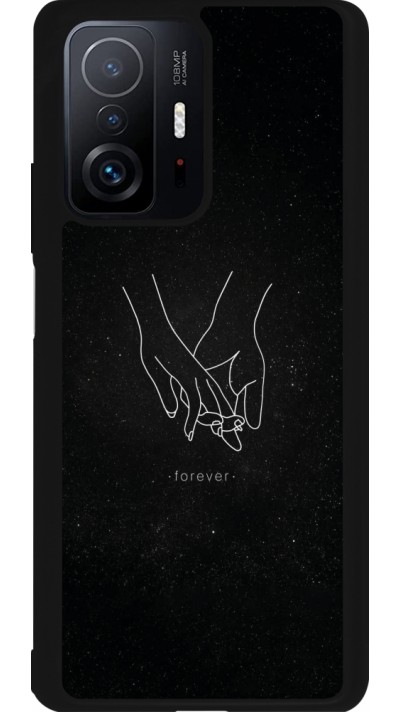 Xiaomi 11T Case Hülle - Silikon schwarz Valentine 2023 hands forever