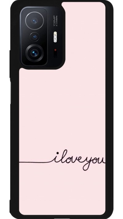 Xiaomi 11T Case Hülle - Silikon schwarz Valentine 2023 i love you writing