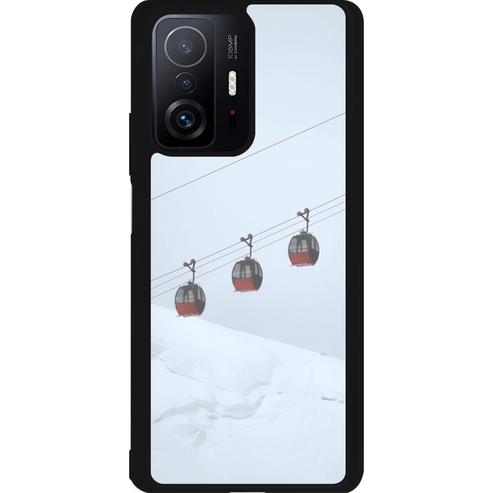 Xiaomi 11T Case Hülle - Silikon schwarz Winter 22 ski lift