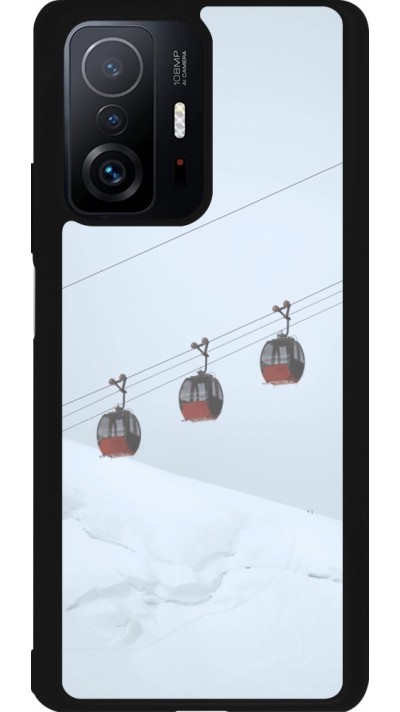 Xiaomi 11T Case Hülle - Silikon schwarz Winter 22 ski lift