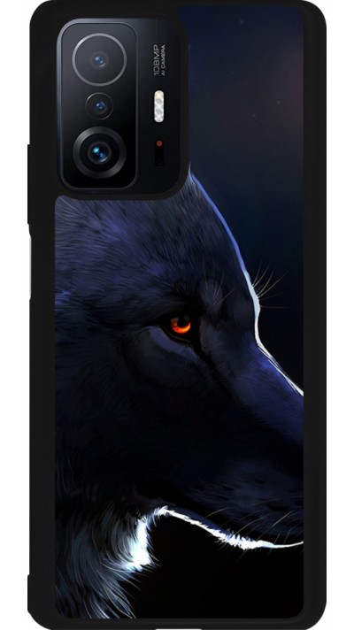 Xiaomi 11T Case Hülle - Silikon schwarz Wolf Shape