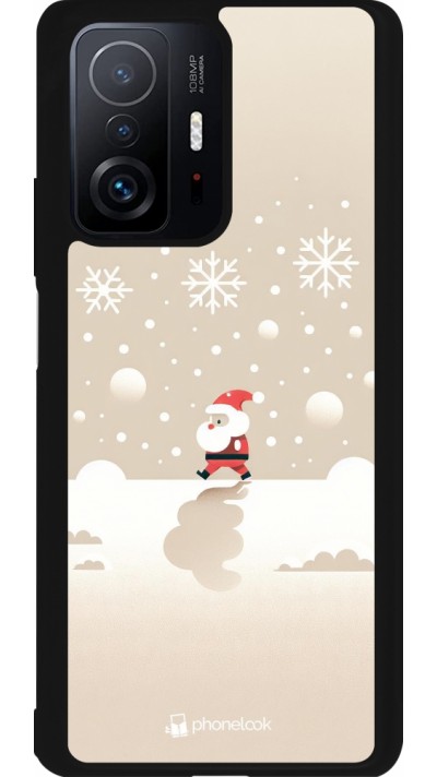 Xiaomi 11T Case Hülle - Silikon schwarz Weihnachten 2023 Minimalistischer Weihnachtsmann