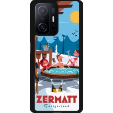 Xiaomi 11T Case Hülle - Silikon schwarz Zermatt Mountain Jacuzzi