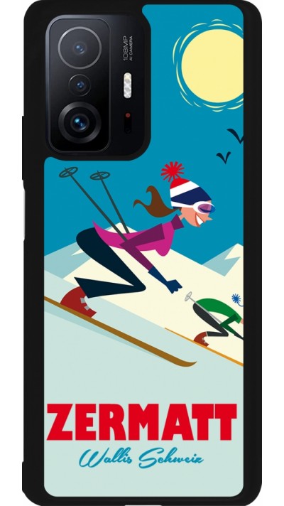 Xiaomi 11T Case Hülle - Silikon schwarz Zermatt Ski Downhill