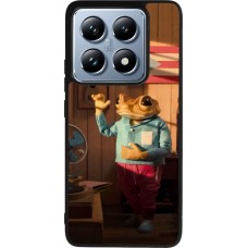 Coque Xiaomi 14T Pro - Silicone rigide noir Dancing frog DTMF