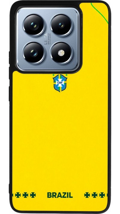 Xiaomi 14T Pro Case Hülle - Silikon schwarz Brasilien 2026 personalisierbares Fussballtrikot