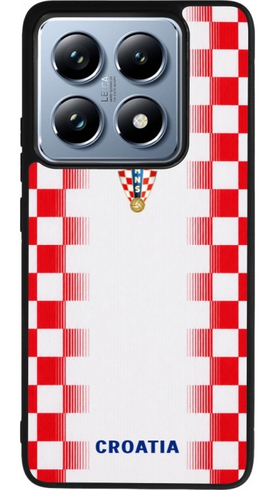 Xiaomi 14T Pro Case Hülle - Silikon schwarz Kroatien 2026 personalisierbares Fussballtrikot