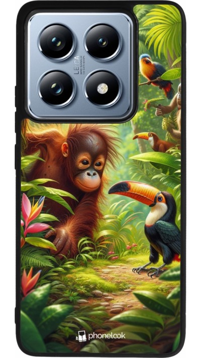 Xiaomi 14T Pro Case Hülle - Silikon schwarz Tropischer Dschungel Tayrona