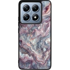 Xiaomi 14T Pro Case Hülle - Silikon schwarz Violetter silberner Marmor