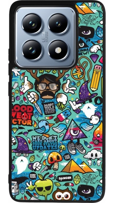 Coque Xiaomi 14T Pro - Silicone rigide noir Mixed Cartoons Turquoise