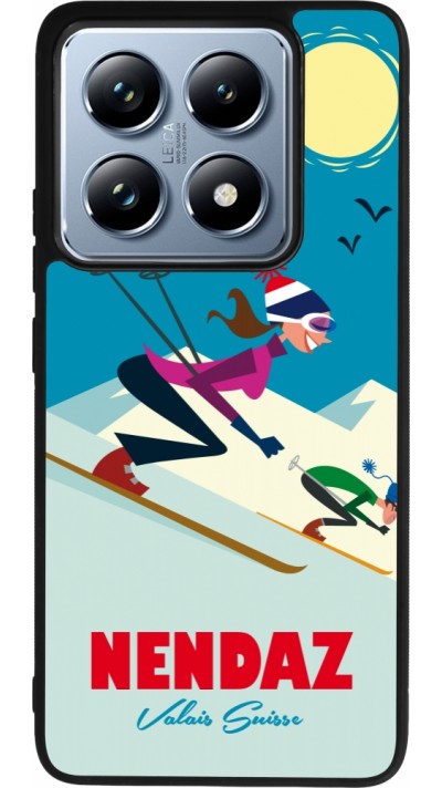 Coque Xiaomi 14T Pro - Silicone rigide noir Nendaz Ski Downhill