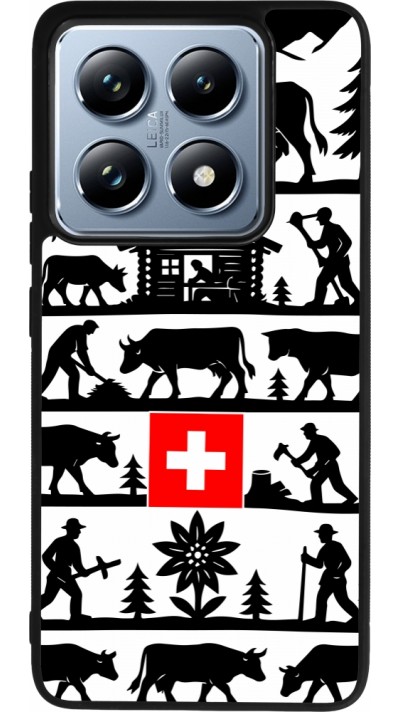 Coque Xiaomi 14T Pro - Silicone rigide noir Poya Suisse 1