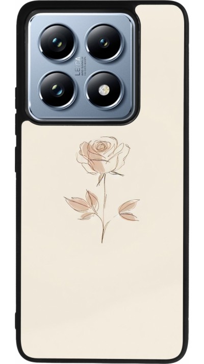 Coque Xiaomi 14T Pro - Silicone rigide noir Sable Rose Minimaliste