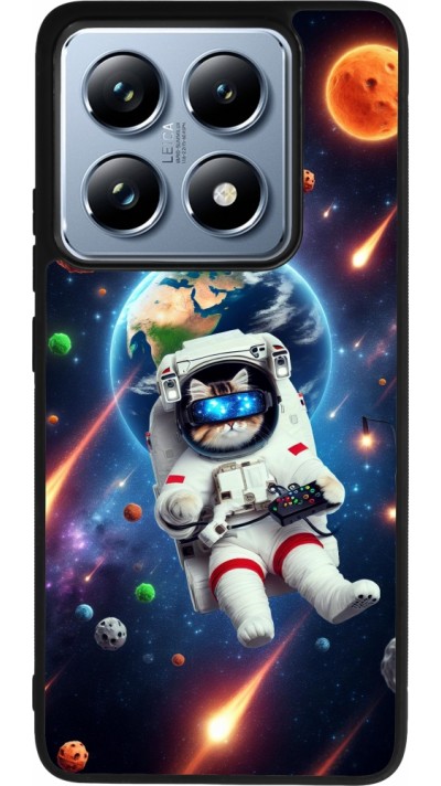 Coque Xiaomi 14T Pro - Silicone rigide noir VR SpaceCat Odyssey