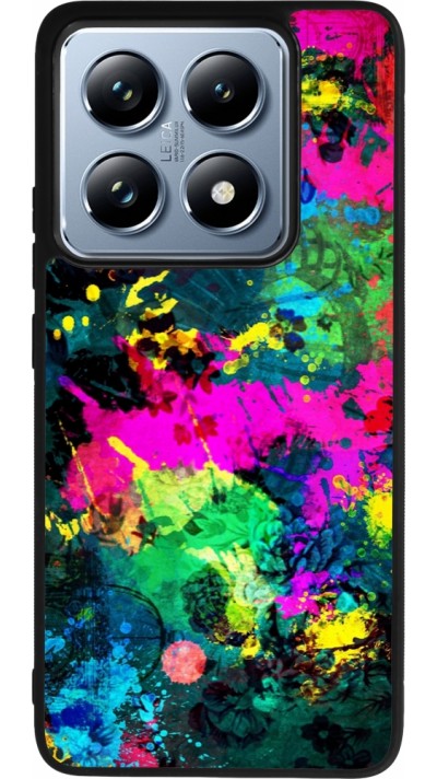 Xiaomi 14T Pro Case Hülle - Silikon schwarz Splash paint