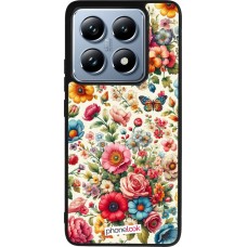 Xiaomi 14T Pro Case Hülle - Silikon schwarz Spring 25 fruehling bluetend