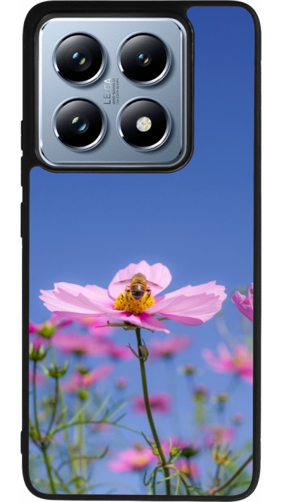 Coque Xiaomi 14T Pro - Silicone rigide noir Bee on a flower Spring 2026