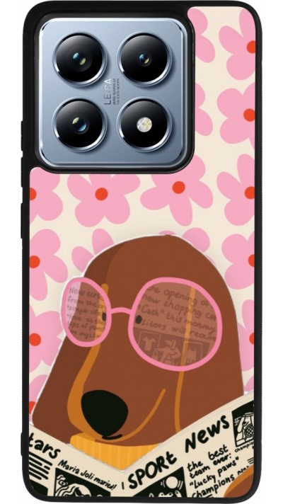 Coque Xiaomi 14T Pro - Silicone rigide noir Dog with newspaper Spring 2026