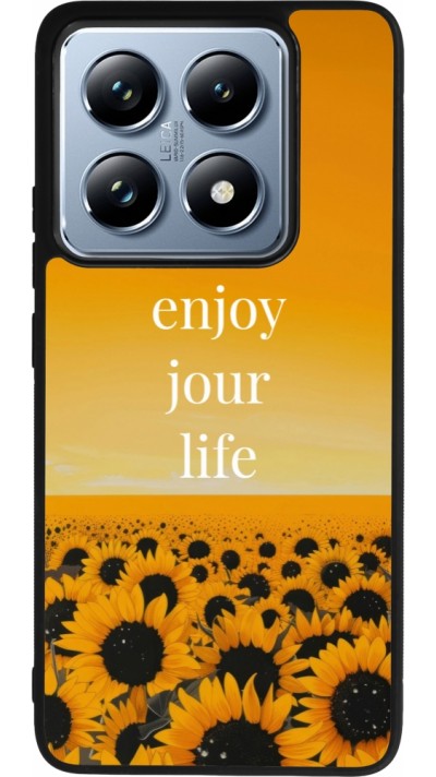 Coque Xiaomi 14T Pro - Silicone rigide noir Summer 2025 Enjoy your life