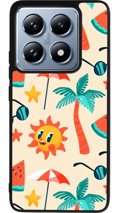 Coque Xiaomi 14T Pro - Silicone rigide noir Summer 2025 Pattern soleil