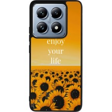 Coque Xiaomi 14T Pro - Silicone rigide noir Summer 2026 Enjoy your life