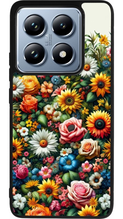 Coque Xiaomi 14T Pro - Silicone rigide noir Summer Floral Pattern