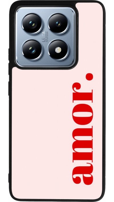Coque Xiaomi 14T Pro - Silicone rigide noir Valentine 2024 amor