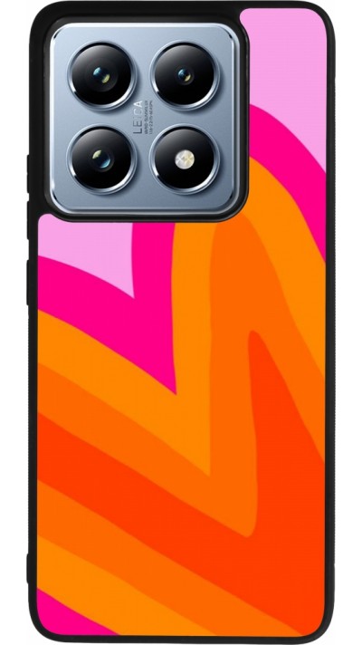 Xiaomi 14T Pro Case Hülle - Silikon schwarz Valentine 2024 heart gradient