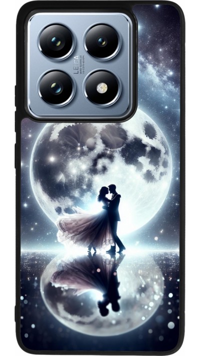Coque Xiaomi 14T Pro - Silicone rigide noir Valentine 2024 Love under the moon